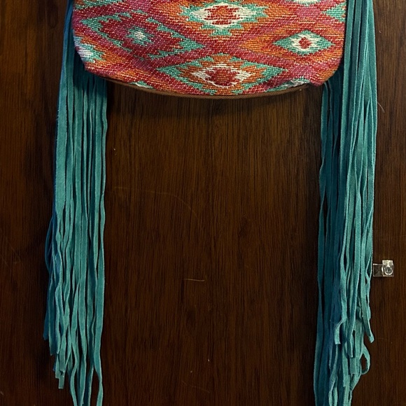 Myra Bag S-4699 Bag, Floral Hand-Tooled, Pink - Picture 3 of 7